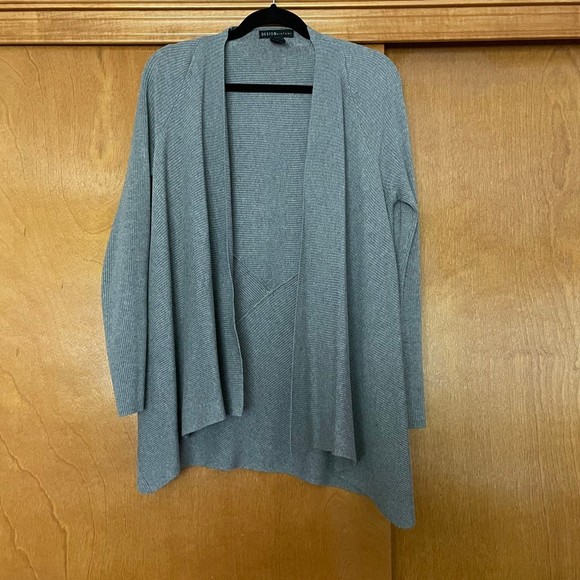 Design History ribbed open front grey cardigan size medium - Picture 1 of 6
